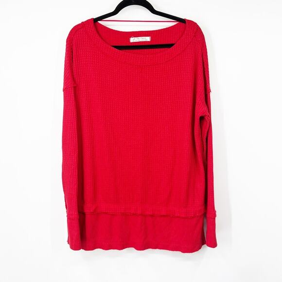 Free People North Shore Oversized Thermal Tunic Top - Picture 1 of 5